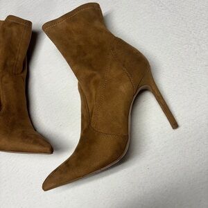Express Brown Suede High Heel Boots
